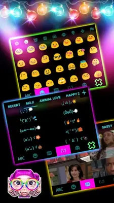 LED Lights Gravity Keyboard Background android App screenshot 1