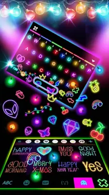 LED Lights Gravity Keyboard Background android App screenshot 2