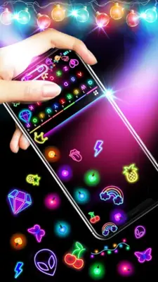 LED Lights Gravity Keyboard Background android App screenshot 3